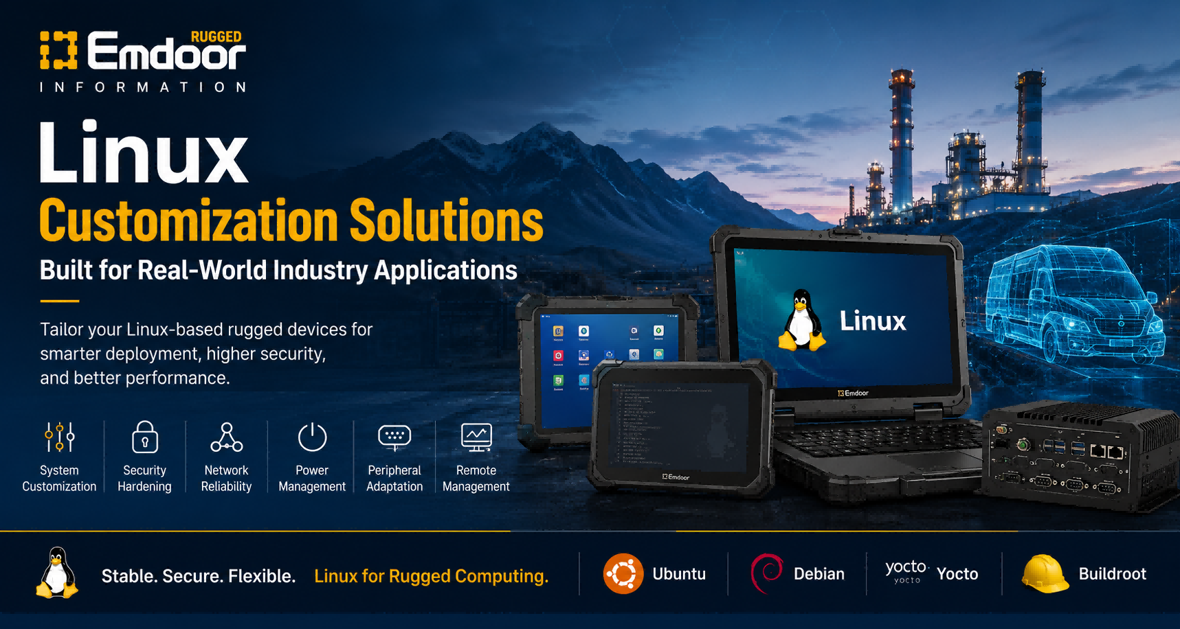 Решения по настройке Linux для защищенных устройств: Создано для реальных промышленных приложений Решения по настройке Linux для защищенных устройств: Создано для реальных промышленных приложений