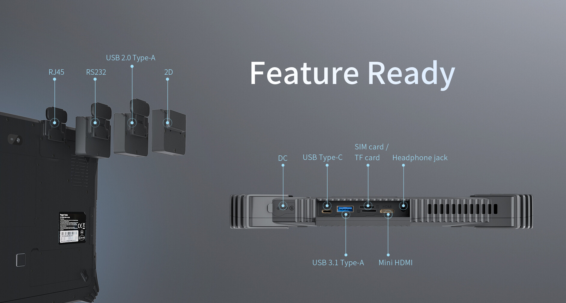 Docking station for rugged tablet with Ethernet and serial Docking station for rugged tablet with Ethernet and serial